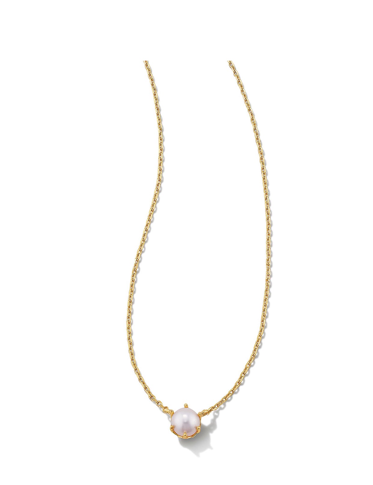 Ashton White Pearl Pendant Gold Necklace