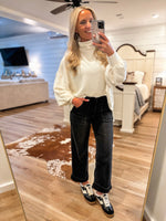 Load image into Gallery viewer, Going Again Ivory Mock Neck Sweater
