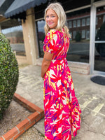 Load image into Gallery viewer, Island Time Pink Floral Maxi Dress
