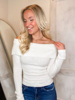 Load image into Gallery viewer, Another Like Me Ivory Cold Shoulder Sweater
