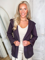 Load image into Gallery viewer, My Purpose Charcoal Hooded ELLE GREY Blazer
