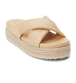 Load image into Gallery viewer, Hali Raffia Natural Platform Matisse Sandal
