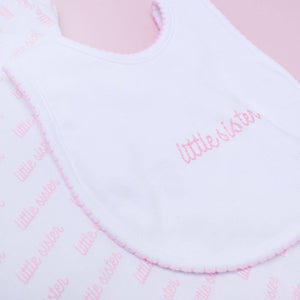 Little Sister Embroidered Bib