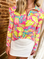 Load image into Gallery viewer, Charleston Hot Pink Mary Square Half Zip
