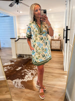 Load image into Gallery viewer, At My Best Olive Floral Mini Dress
