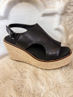 Load image into Gallery viewer, Freddie Black Corkys Wedge
