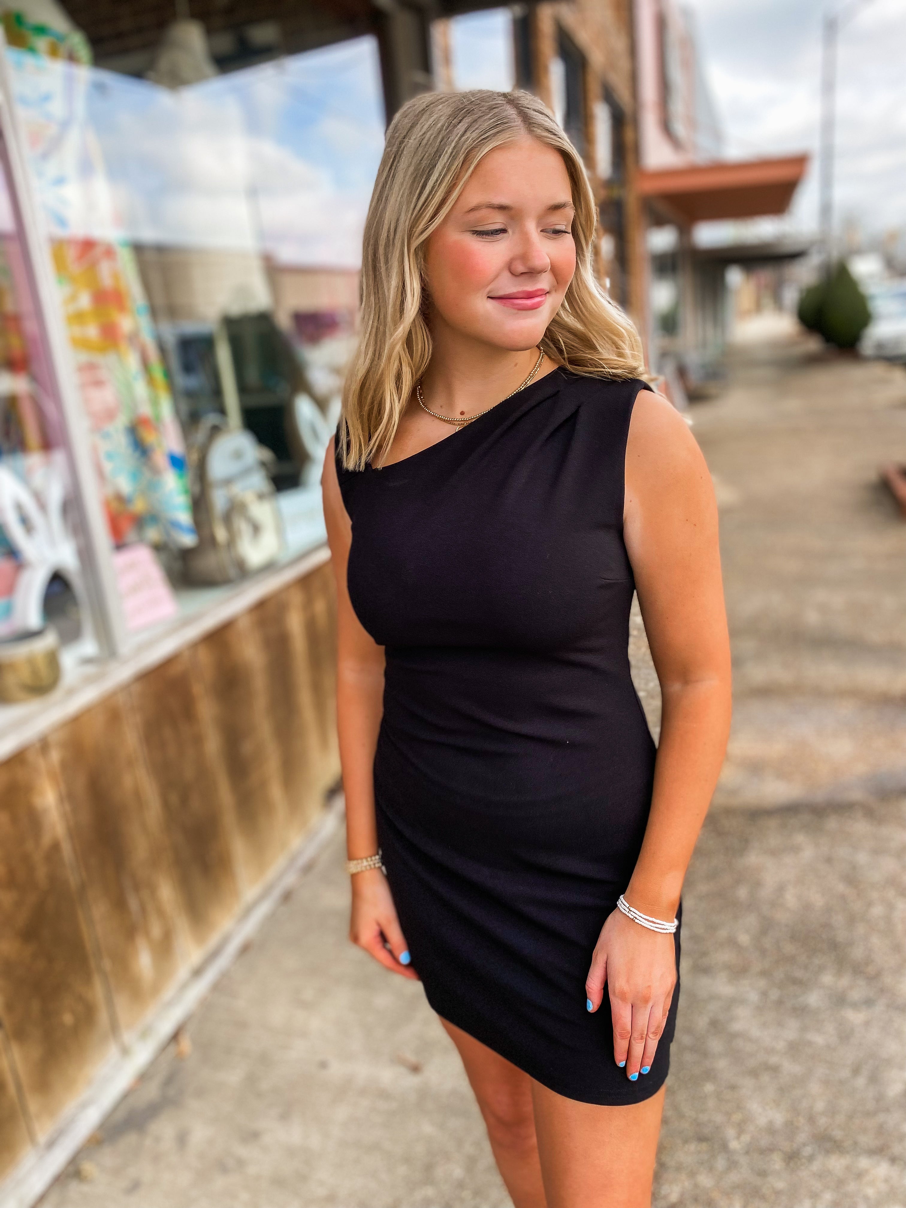 Lead Me There Black Sleeveless Mini Dress