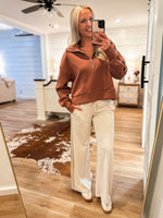 Load image into Gallery viewer, Closing Doors Mocha Luxe Knit Pullover
