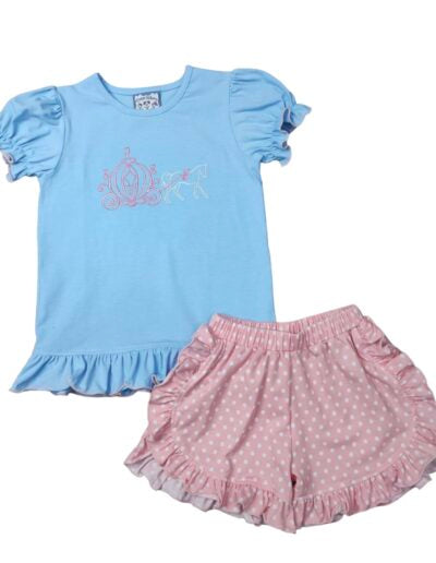 Three Sisters Horse and Carriage Shirt & Shorts Set