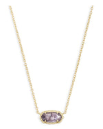 Load image into Gallery viewer, Elisa Purple Amethyst Pendant Gold Necklace
