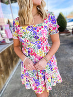 Load image into Gallery viewer, In The Sun White &amp; Pink Floral Dress
