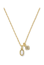 Load image into Gallery viewer, Mini Elisa Dira Bright White Opal Gold Pendant Necklace
