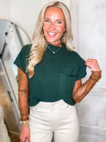 Load image into Gallery viewer, Feeling Better Hunter Green S/S Sweater
