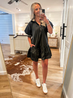Load image into Gallery viewer, What’s Next Black Contrast Mini Dress
