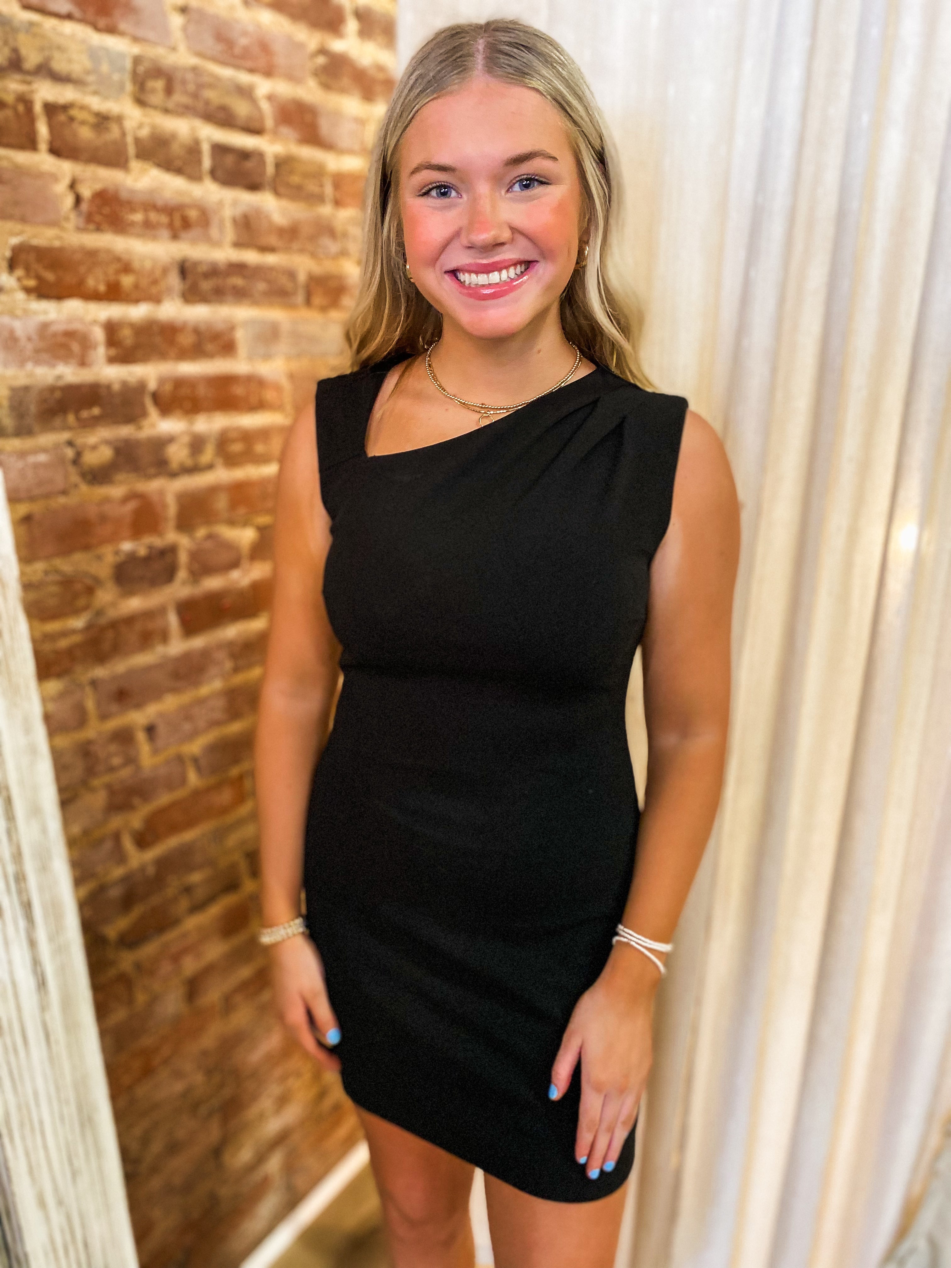 Lead Me There Black Sleeveless Mini Dress