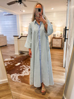 Load image into Gallery viewer, Long Distance Blue Stripe Maxi Dress
