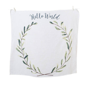 Baby's 1st Year Swaddle & Milestone Cards - Hello World