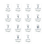 Load image into Gallery viewer, Baby&#39;s 1st Year Swaddle &amp; Milestone Cards - Hello World
