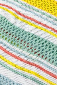 Hey There Multicolor Hollow Striped Knit Sweater