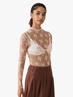 Load image into Gallery viewer, Floral Lace Long Sleeve Top
