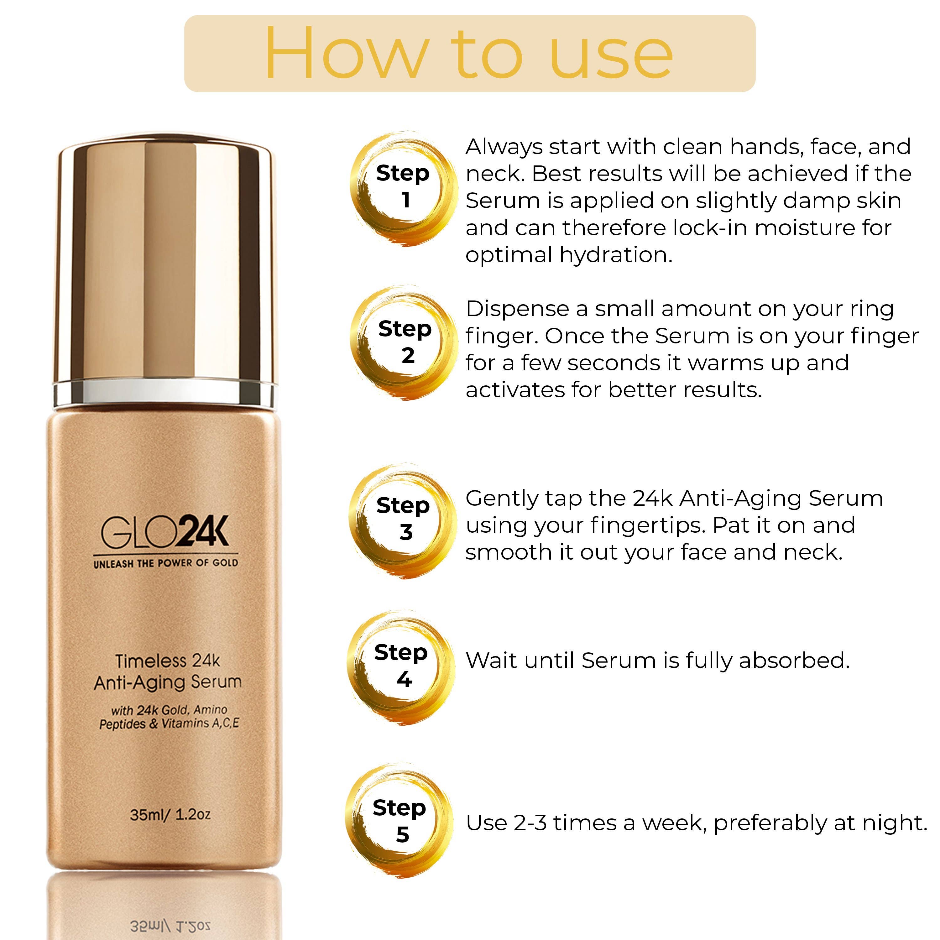 Timeless 24k Anti-Aging Serum with 24k Gold & Amino Peptides