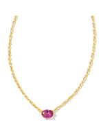 Load image into Gallery viewer, Cailin Purple Crystal Pendant Gold Necklace
