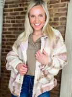 Load image into Gallery viewer, Love Like This Mocha &amp; Mauve Plaid Shacket
