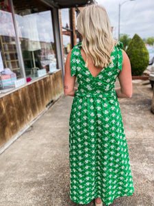 Bigger Picture Kelly Green & White Eyelet Maxi Dress