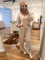 Load image into Gallery viewer, Seen By You Almond Luxe Knit Pullover &amp; Lounge Pant Set
