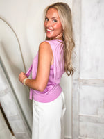 Load image into Gallery viewer, Here Before Lavender Sleeveless Knit Sweater
