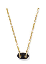 Load image into Gallery viewer, Bailey Black Crystal Pave Gold Pendant Necklace
