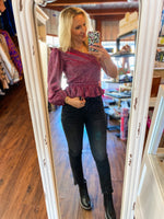 Load image into Gallery viewer, Living Loud Magenta Glitter One Shoulder Blouse
