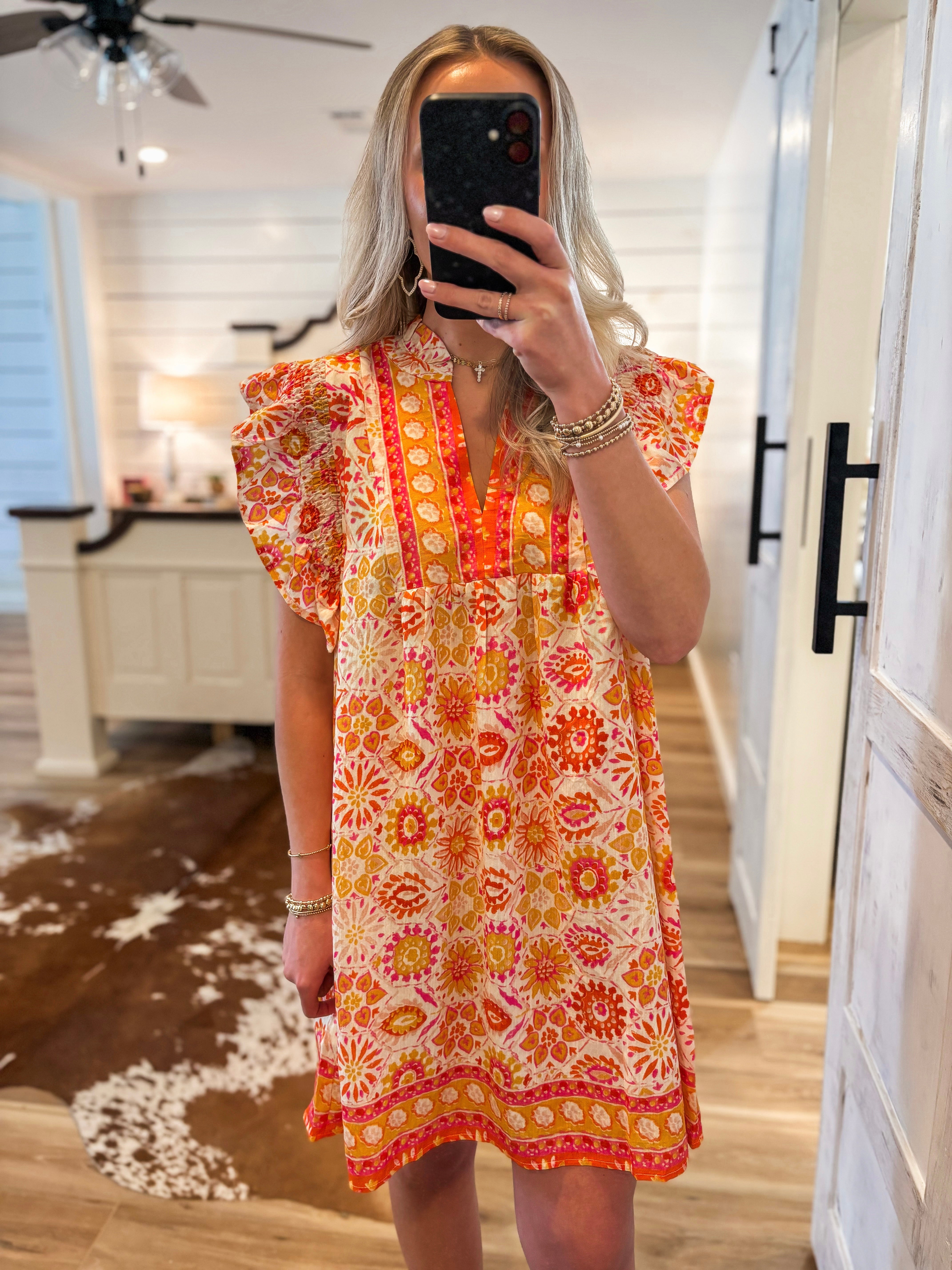 By Chance Pink Printed Mini Dress