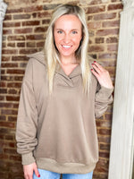 Load image into Gallery viewer, In The Wait Mocha Pullover
