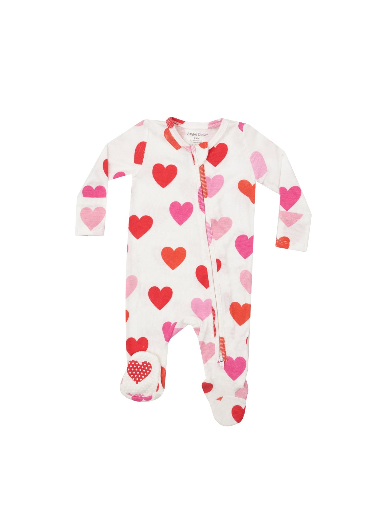 Angel Dear Big Hearts 2 Way Zipper Footie