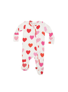 Angel Dear Big Hearts 2 Way Zipper Footie