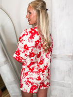 Load image into Gallery viewer, Exotic Adventure Red Floral S/S Button Down &amp; Shorts Set
