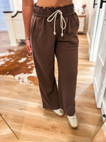 Load image into Gallery viewer, Lazy Day Brown Wide Leg Lounge Pant
