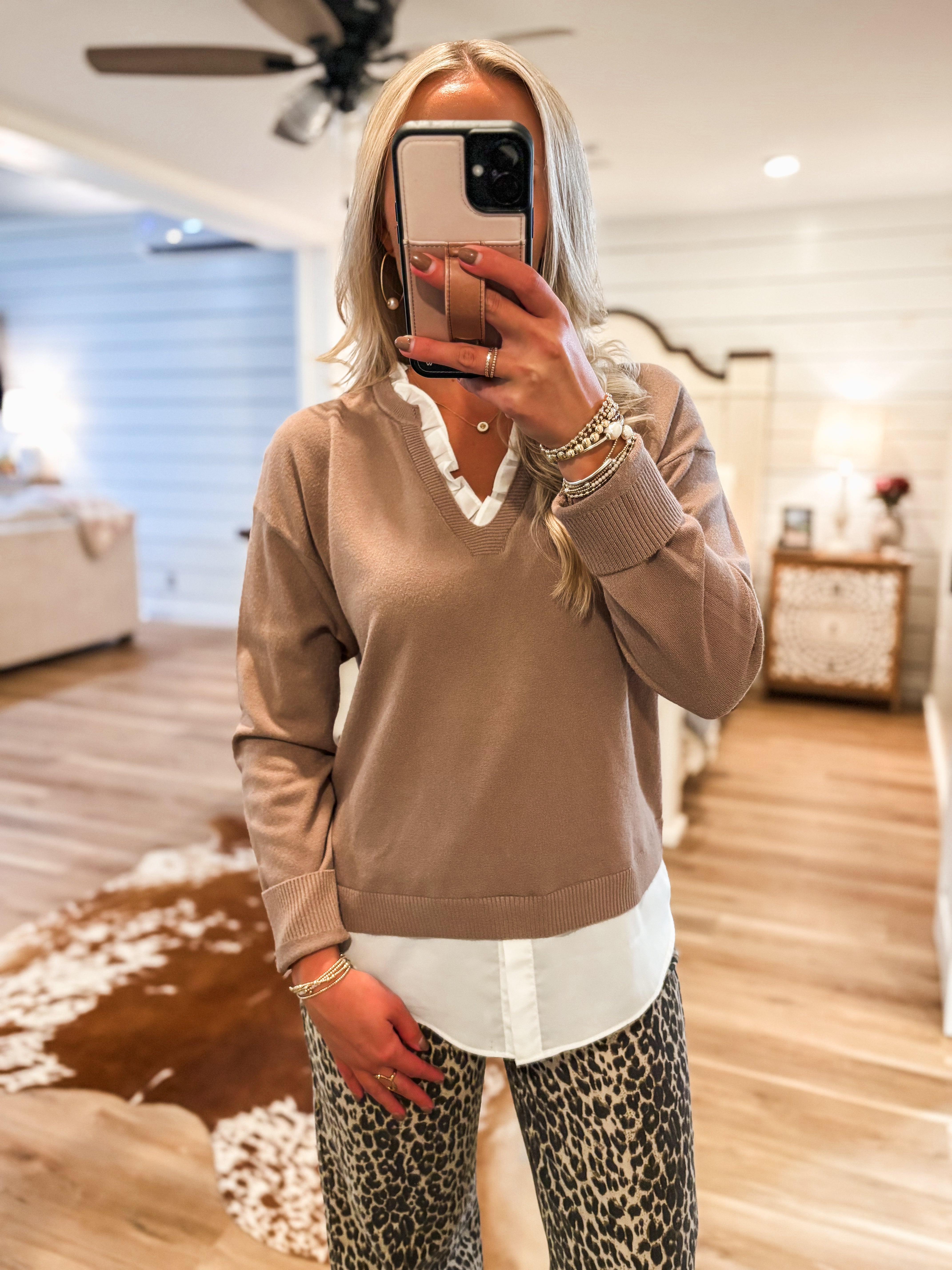 Seeing Clearly Mocha Knit PINCH Sweater