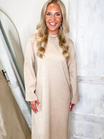 Load image into Gallery viewer, Same Story Sand Maxi Sweater Dress
