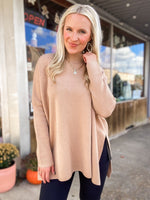 Load image into Gallery viewer, Waiting Here Taupe Sweater Tunic
