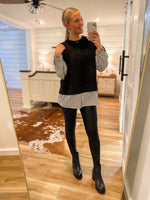 Load image into Gallery viewer, The Last Time Black Cable Knit Sweater
