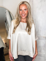 Load image into Gallery viewer, Making Time Ivory S/S Blouse
