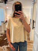 Load image into Gallery viewer, Expect It Taupe Cropped Tee
