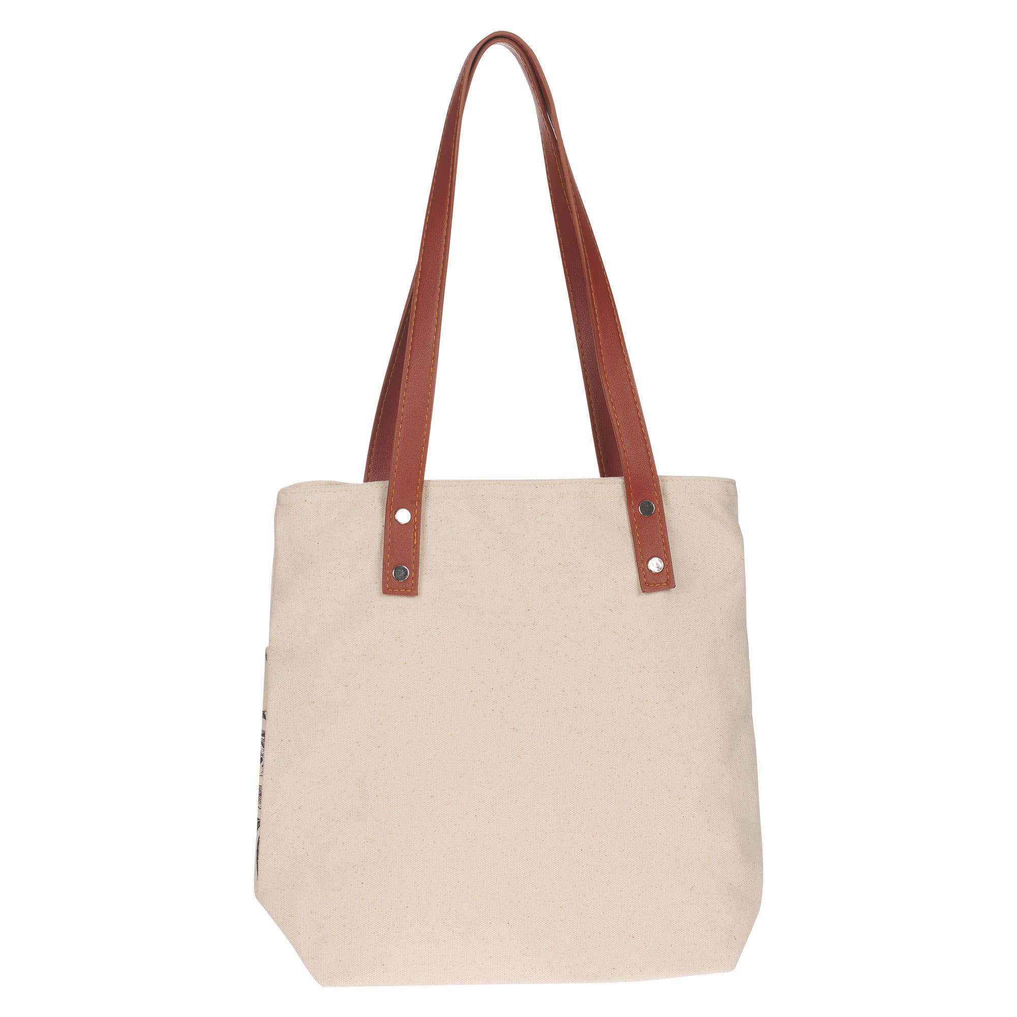 Tote Canvas Cream/Brown Amazing Grace 2 Cor. 12:9