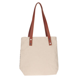 Tote Canvas Cream/Brown Amazing Grace 2 Cor. 12:9