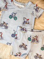 Load image into Gallery viewer, Angel Dear Blue Bikes Short Lounge Wear Set
