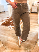Load image into Gallery viewer, High Rise Brown Flying Monkey Barrel Denim
