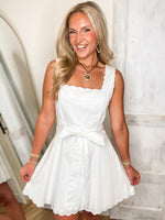 Load image into Gallery viewer, Making Wishes White Mini Dress
