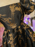 Load image into Gallery viewer, Like A Dream Black &amp; Gold Metallic Dress
